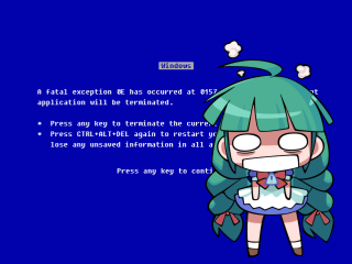 Fatal exception blue background green - hint of yayoi kasuma free wallpaper for desktop