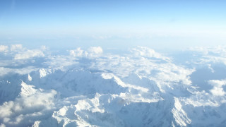 Mountain range airplane window blue 6 - charles angrand free wallpaper