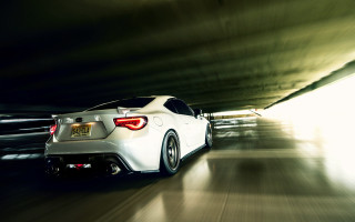White sports car tunnel night 4 - anthony s waters free wallpaper