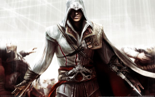 Hooded swordman armor cape ambient - outfit holding free wallpaper