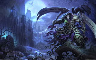 Demon woman fullmoon sword fantasy - league of legends concept art free wallpaper for desktop