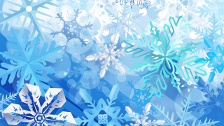 Snowflake winter folkart blue flower - a snowflake free wallpaper for desktop