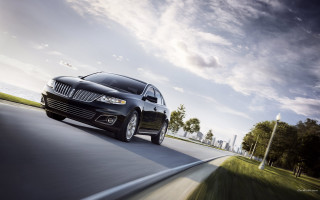 Black car forest water cloudy - brian fies free wallpaper