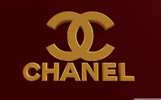 Gold chanel logo red background - behance hd free wallpaper