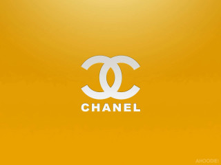 Yellow background chanel logo white - free aesthetic wallpaper for desktop