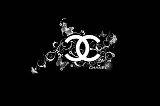 Chanel butterflies black background white - fashion free wallpaper for desktop