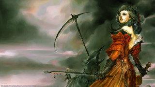 Woman sword demon anne stokes - a sword and a demon free wallpaper