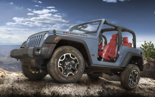 Jeep red seat rocky cliff - a rocky cliff free wallpaper