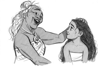 Woman hugged man bathing suit - a sketch free wallpaper for desktop