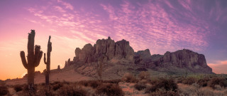 Desert mountain range purple sky - a desert landscape free wallpaper for desktop
