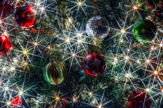 Christmas tree ornaments lights disco - the top free wallpaper for desktop