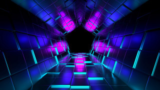 Dark room purple blue light 2 - square free wallpaper
