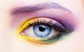 Multicolored eyeliner white eye florianne - a womans eye free wallpaper
