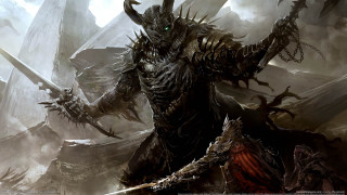 Demonic creature sword demon back - his hand and a demon free wallpaper