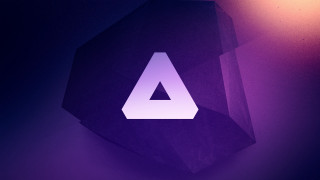 Purple background triangle light 3d - triangular free wallpaper