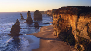 Beach tallrocks people australian tonalism - a few person free wallpaper