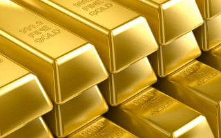 Gold bars stacked pile middle - andries stock free wallpaper