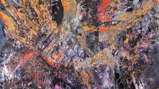 Colorful shapes abstract autumn fire 2 - lyrical free wallpaper