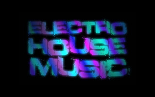 Electro house music neon glowing - video art free wallpaper