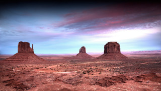 Desert rocks clouds trail matte - a desert landscape free wallpaper for desktop