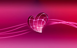 Heart shaped pink background wave - carlos trillo name free wallpaper