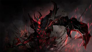 Demonic creature red black paint 2 - paint free wallpaper for desktop