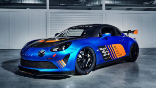 Blue sports car orange stripes - orange stripe free wallpaper