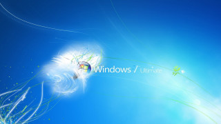 Blue sky dandelion window logo - free rain wallpaper for desktop