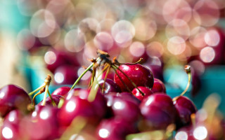 Cherry bokeh light background food - cherry free wallpaper