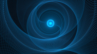 Blue spiral hologram fence honeycomb - a blue abstract background free wallpaper