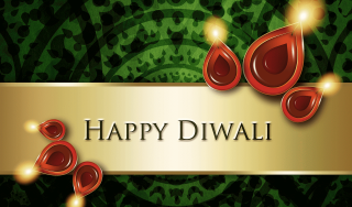 Happy diwali gold ribbon red - red heart free wallpaper