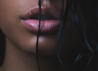 Wet lips black hair teary - drew tucker free wallpaper