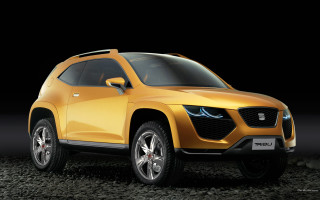 Yellow suv dark gravel black - panfuturism free wallpaper for desktop