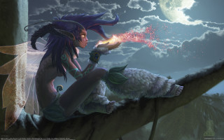 Fairy branch firework sheep moon - a firework free wallpaper