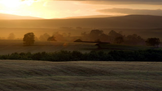 Sunset horse mountains clouds ocean - cinematic landscape free wallpaper for desktop