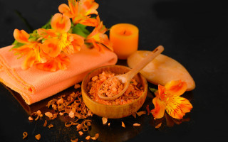 Wooden bowl food flower candles - flavia bloi free wallpaper for desktop