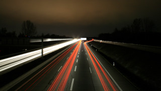 Highway night lights dark sky 2 - a few car free wallpaper