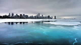 City skyline frozen lake matte 3 - frozen free wallpaper for desktop