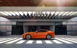 Bright orange sports car parking 11 - orange sports car free wallpaper