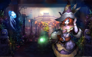 Witch alley glowing magic fantasy - a wand free wallpaper for desktop