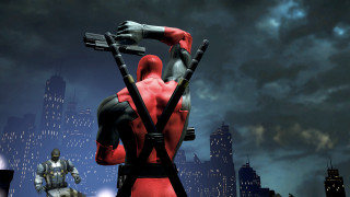 Deadpool cityscape gun heroic night - heroic free wallpaper