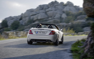 Mercedes slk convertible dog mountain - convertible free wallpaper