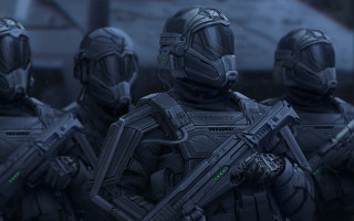 Futuristic sci fi group armor - clint cearley free wallpaper for desktop