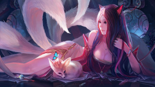 Ahri furry vastaya korean clothes - her stomach free wallpaper