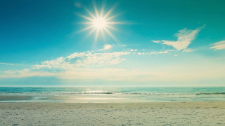 Beach sunshine ocean person surfboard - sun free wallpaper for desktop