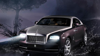 Car headlight fog tree city - fog free wallpaper