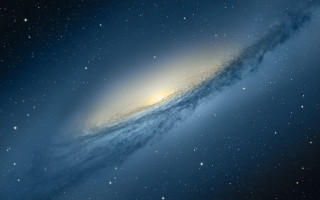 Bright blue galaxy stars aurora - the center of the picture free wallpaper for desktop