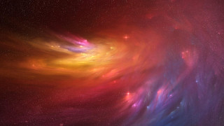 Colorful smoke stars space art - free space wallpaper for desktop