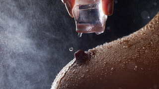 Transgressive photorealistic ice planet night - a glass of water free wallpaper