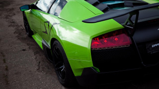 Green sports car hood up 2 - its hood free wallpaper
